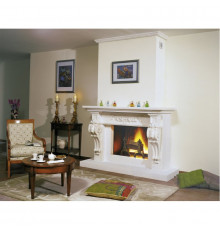 КП-15134 Открытый камин с декором ручной работы